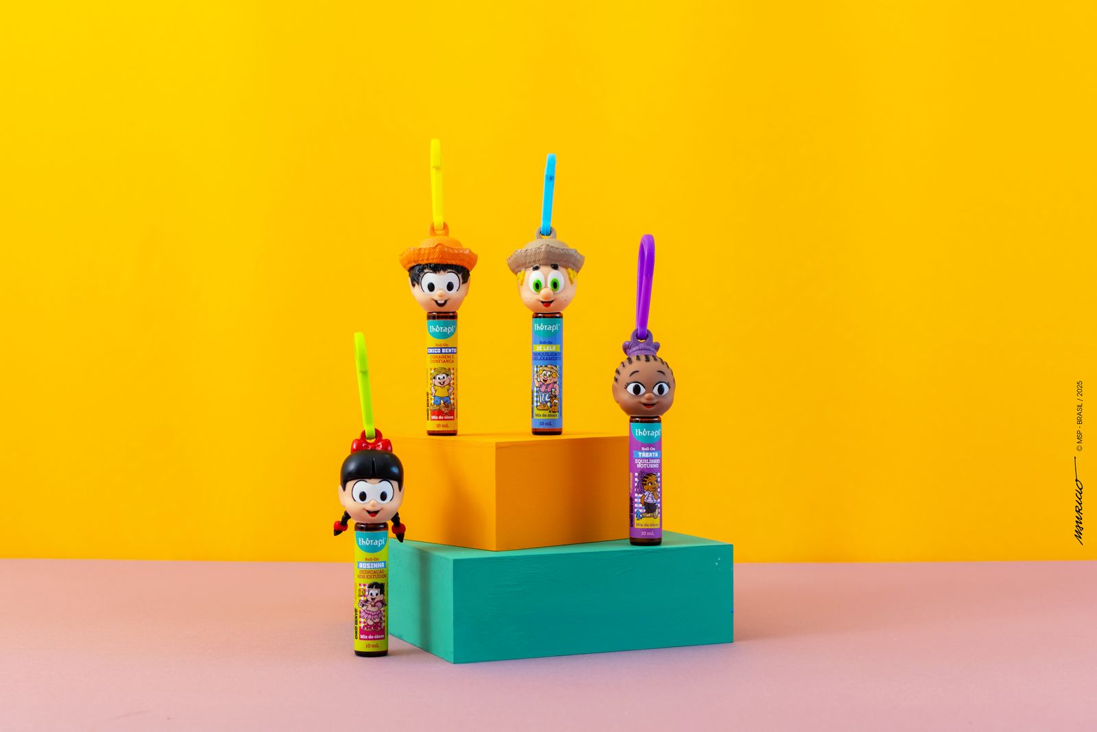Linha de óleos essenciais Turma do Chico Bento